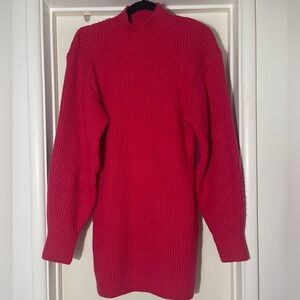 H&M Vibrant Pink Knit Sweater Dress